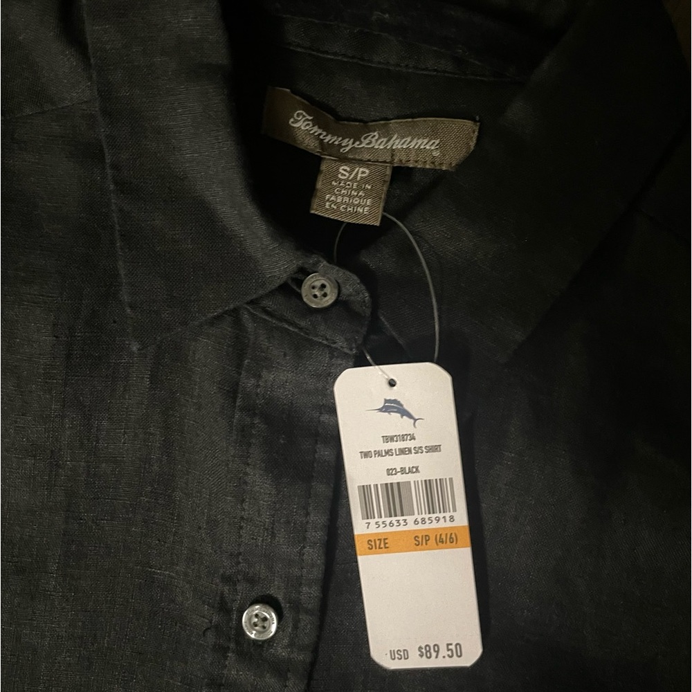 Tommy Bahama woman’s two palms linen s/s shirt - Picture 4 of 8